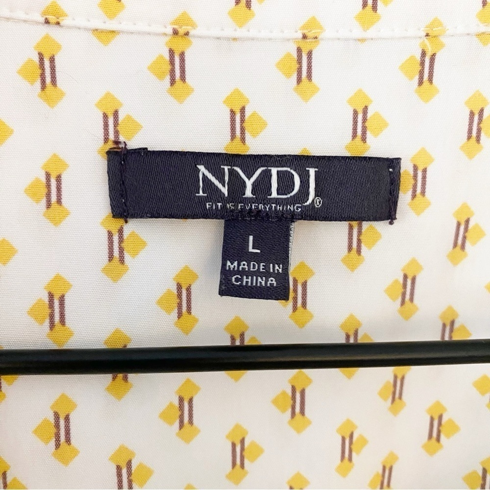 NYDJ Pleated Tunic Top Maison Geo Size Large - Picture 10 of 12
